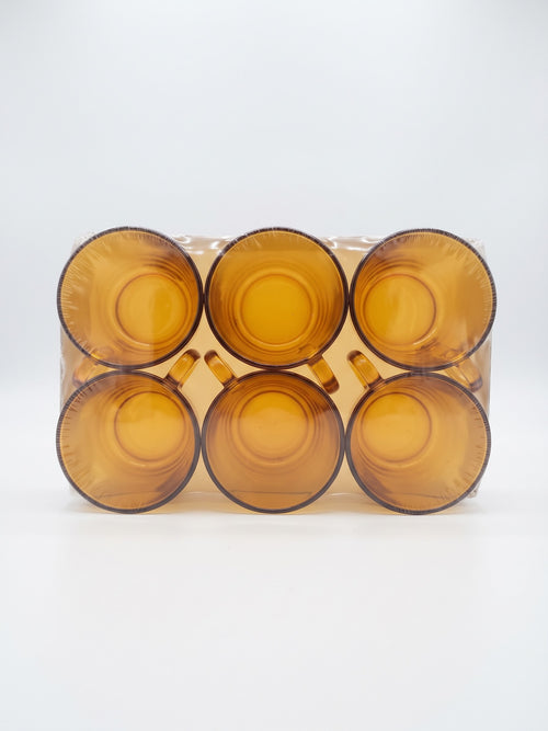Lot de 6 tasses "Lys" Ambre 18 cl - Verre trempé Duralex