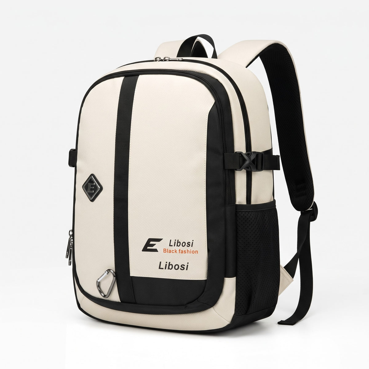 Sac à dos urbain multifonction Libosi - Noir et Blanc - Style casual