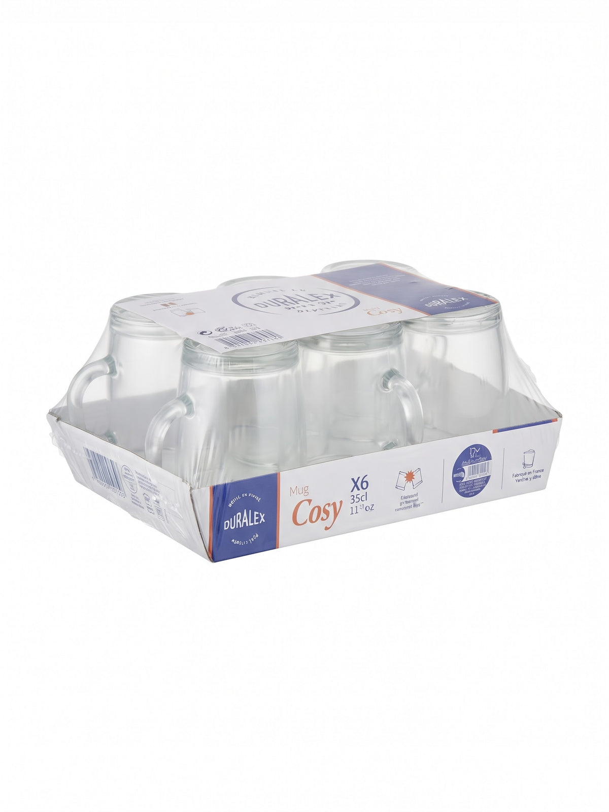 Lot de 6 tasses "Lys" 18 cl en verre trempé - Duralex